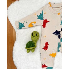 Dinozor Desenli Erkek Bebek Tulum