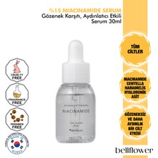 Bellflower %15 Niacinamide ve Centella Içeren Gözenek karşıtı, Aydınlatıcı Etkili Serum 30ML