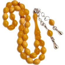 Han Ticarethane Beyzi Kesim Sarı Toz Kehribar Tesbih