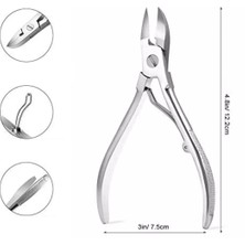 Mecno Beauty MB-TIM-003 Keskin Kenarlı Tek Yaylı Profesyonel Paslanmaz Çelik Tırnak Kesici - Metalik Gri