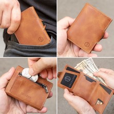 Trusador Verona Taba Fermuarlı Unisex Hakiki Deri Rfid Korumalı Minimalist Bozuk Paralık Cepli Erkek Kadın Mini Cüzdan Hediyelik