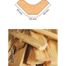 Grootland 100 cm Ahşap Dar Süpürgelik(5'lik)