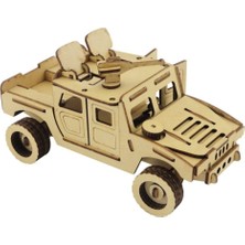 Mediterian 3D Ahşap Puzzle Jeep Maketi 67 Parça