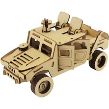 Mediterian 3D Ahşap Puzzle Jeep Maketi 67 Parça