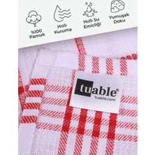 Tuable Waffle Desen 10'lu Mutfak Kurulama Bezi, Beslenme Örtüsü, Amerikan Servis Peçete, Renkli Set, Mutfak Havlusu 50 x 70 cm