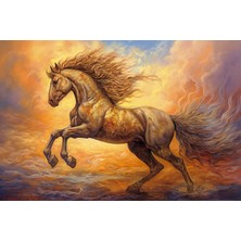 Aden Dekoratif At Kanvas Tablo