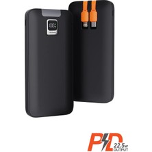 Ziş Store 22.5W Hızlı Şarj Özellikli Dijital Şarj Göstergeli 10.000 mAh Powerbank