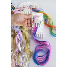 Nisan Kids Unicorn Figürlü Renkli Pens Yapay Saç Postiş