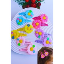Nisan Kids Renkli Papatya Çıtçıt Toka 1 Çift (2 Adet )