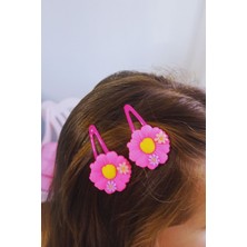 Nisan Kids Renkli Papatya Çıtçıt Toka 1 Çift (2 Adet )