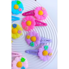 Nisan Kids Renkli Papatya Çıtçıt Toka 1 Çift (2 Adet )