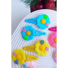 Nisan Kids Renkli Papatya Çıtçıt Toka 1 Çift (2 Adet )