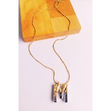 Nisan Kids Kişiye Özel Çift Renkli Çelik Harf Kolye