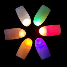 Erbar LED Işıklı Renkli Sihirli Parmak Işıklı Parmak Şaka Parmak 1 Adet