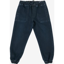 Regular Fit Normal Kesim Normal Bel Dar Paça Mavi Çocuk Jogger Pantolon