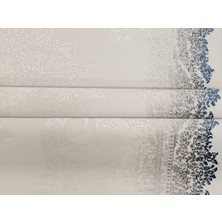 Woolen Halı Deluxe Koleksiyonu Viskon Akrilik Dokuma Lüks Saçaklı Halı 6501 Mavi