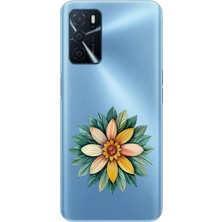 Zeyno Oppo A16 Uyumlu Çiçek Mandala  Desenli Silikon Kılıf