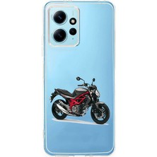 Zeyno Xiaomi Redmi 12 Uyumlu Şık Motosiklet  Desenli Silikon Kılıf