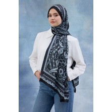 İpekhan Siyah Hint Vual Şal -  5005-09