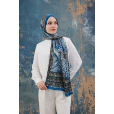İpekhan Indigo Hint Vual Şal -  5007-03