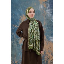 İpekhan Yeşil Hint Vual Şal -  5004-06