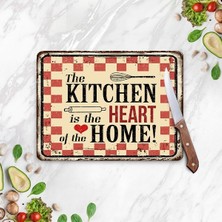 Decovetro My Kitchen Heart Görünümlü Cam Kesim Tablası 20 x 30 cm