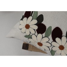 Sens Art & Design Papatya Desenli Punch Kırlent Kılıfı 43 x 43
