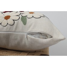 Sens Art & Design Papatya Desenli Punch Kırlent Kılıfı 43 x 43