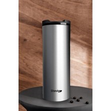 Stevig 2 Go Paslanmaz Çelik Termos Bardak 400 ml Travel Mug Inox ST-200