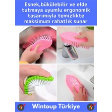 Wintoup Özel Dayanıklı Ultra Esnek Bükülebilir Sert Zemin Musluk Mutfak Banyo Askılı Temizlik Fırçası 1 Adet