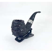 Peterson Sherlock Holmes Rusticated Professor 9mm. Filtreli Vulcanite Saplı Pipo 205745