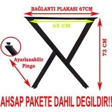 CVTdesign Metal Masa Ayağı Ahşap Masif  Çalışma Yemek Masası Ayağı Pingolu Metal Masa Ayakları