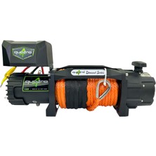 Quatro 12V 13500 Lb Turuncu Sentetik Halatlı Off-Road 4x4 Vinç (Turuncu Halatlı)