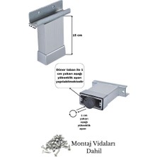 Hobidabi 15 cm Çizgili Alüminyum U Geçme Ayak 20 x 45 mm Matkrom