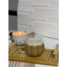 Erkugo Borosilikat Sunum Bardağı, Kahve Bardağı, Meşrubat Bardağı, Isı Dayanıklı Kulplu Bardak (450 Ml) Civelek