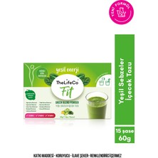 TheLifeCo Yeşil Sebzeler İçecek Tozu (Green Blend) 4g x 15 Adet Şase