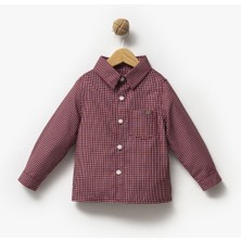 Overdo Kareli Bordo Erkek Çocuk Gömleği