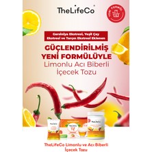 TheLifeCo Lemon Cayenne - Limonlu Acı Biberli İçecek Tozu 5g x 15 Adet Şase