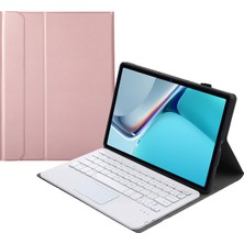 Xfashion Matepad 11 Için Ultra Ince Bluetoothlu Kılıflı Klavye - Pembe Altın (Yurt Dışından)