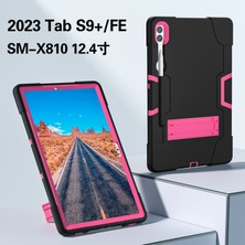 XFashion Samsung Galaxy Tab S9+ Robot Tarzı Tablet Kılıfı, Kickstand Çift Renkli Silikon+ Pc Tablet Kapak (Yurt Dışından)