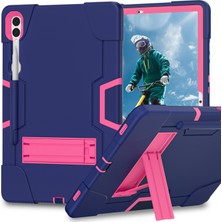 XFashion Samsung Galaxy Tab S9+ Robot Tarzı Tablet Kılıfı, Kickstand Çift Renkli Silikon+ Pc Tablet Kapak (Yurt Dışından)