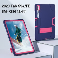 XFashion Samsung Galaxy Tab S9+ Robot Tarzı Tablet Kılıfı, Kickstand Çift Renkli Silikon+ Pc Tablet Kapak (Yurt Dışından)