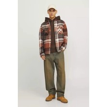 Erkek Jjdarren Flannel Uzun Kollu Gömlek - Taba
