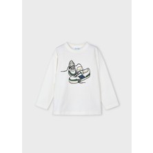 Erkek Çocuk T-Shirt- Beyaz