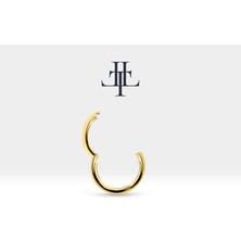 La Tua Luce Jewelry Sade Halka Piercing, 8-10-12 mm , 1.0 Mm, 14K Sarı-Beyaz-Kırmızı Altın | LC00048A