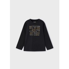 Erkek Çocuk Uzun Kol T-Shirt - Siyah