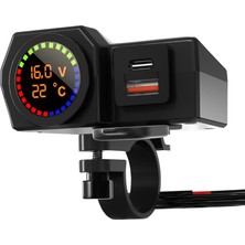 12V-24V Motosiklet USB Telefon Qc 3.0 USB Bağlantı Noktası Hıı Su Geçirmez (Yurt Dışından)