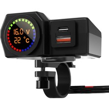 12V-24V Motosiklet USB Telefon Qc 3.0 USB Bağlantı Noktası Hıı Su Geçirmez (Yurt Dışından)
