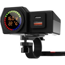 12V-24V Motosiklet USB Telefon Qc 3.0 USB Bağlantı Noktası Hıı Su Geçirmez (Yurt Dışından)