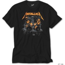Z Zeplin Metallica Lars Dum Siyah Tişört